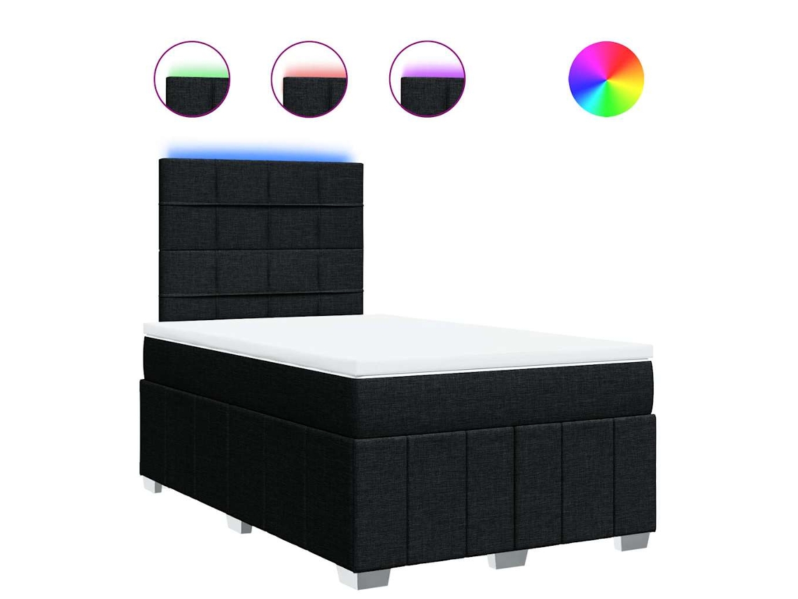 Box Spring Bed, Box Spring Beds Vidaxl Preto Tecido (120 X 200 Cm)