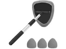 Escova Telescópica Para Para-brisa, 5 Capas, Microfibra, Para Vidros E Espelhos, Para Carro, Cinza