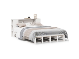 Bookcase Bed, Bookcase Beds Vidaxl Marrom Madeira De Pinho (140 X 200 Cm)