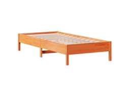 Cama Sem Colchão 100x200 Cm Pinho Maciço Castanho mel MAISON EXCLUSIVE