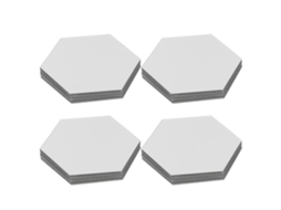 Autocolante de espelho hexagonal de acrílico autoadesivo decorativo 20cm prata 12 peças | S/MARCA