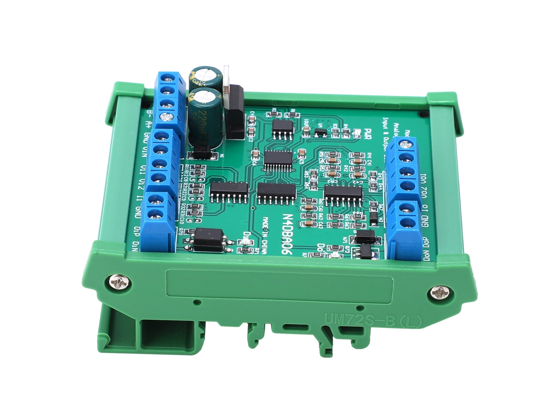 Módulo de Entrada e Saída Analógica Digital de 8 Canais RS485 DC12V