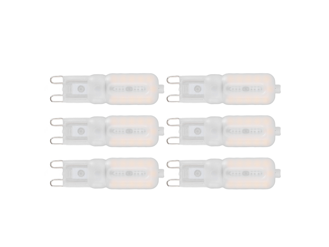 Lâmpada G9 Led regulável 5w 22 Leds luz quente 220v proteção ocular econômica 6pcs
