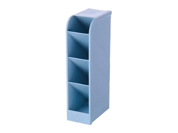 Porta, Canetas Inclinável com 4 Compartimentos, Organizador de Mesa Multifuncional, Caixa de Armazenamento em Plástico BRILVIBERA