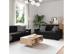Vidaxl Conjunto De Sofás 3 Unid. Preto Veludo