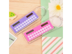 Calculadora Mini Ultra Fina Solar De 10 Cm Régua Multifuncional Para Crianças Escolares