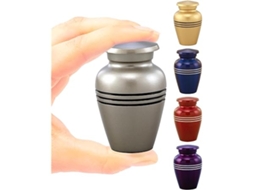 Urna Funerária Miniatura para Animais de Estimação, com Bolsa Veludo , Ergonômico, Uso Diário STELASPLEN (em Estanho)