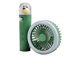 Ventilador Portátil com Umidificador Luz Noturna Recarregável