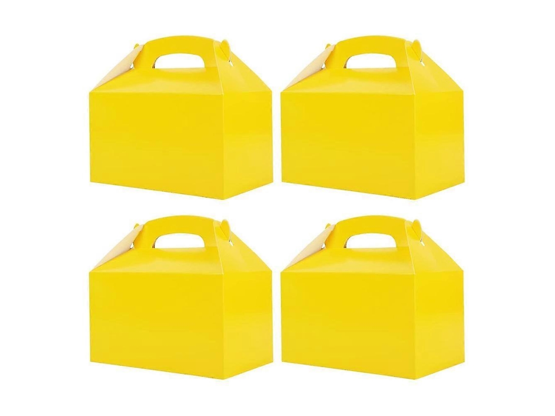 50 Caixas Brancas Para Lembrancinhas De Festa, Caixas De Doces Com Alça, Sacolas De Papel Para Biscoitos, Modelo Gable B Hengjian