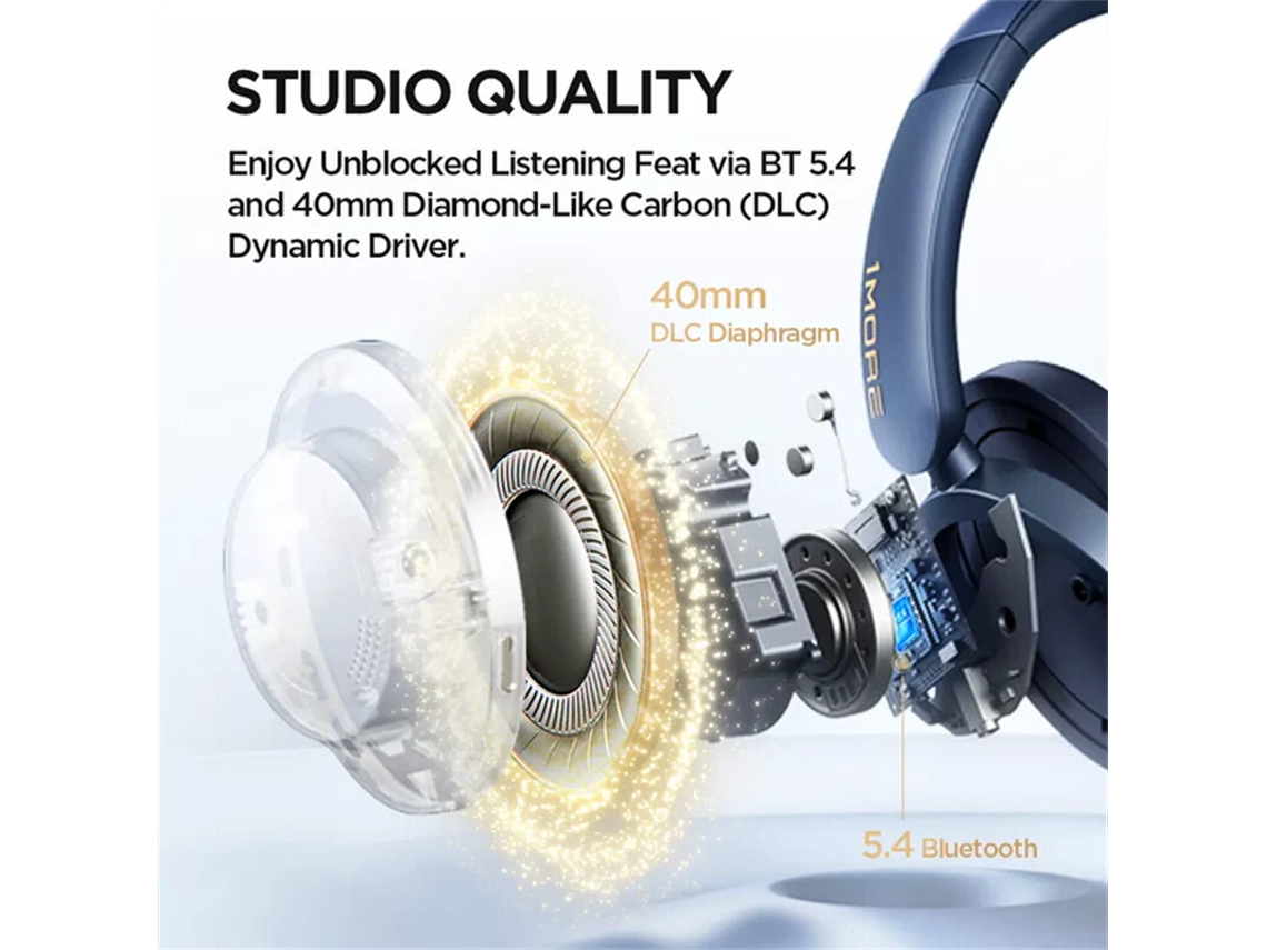 1MORE Sonoflow Pro Hq51 Fones Sem Fio ANC com Driver Diamante e Baixa Latência MDUG