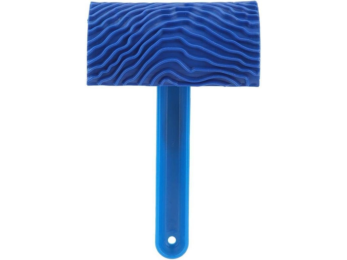 Rolo de Pintura com Padrão de Madeira Azul, com Mango, Ferramenta de Decoração de Paredes | S/MARCA