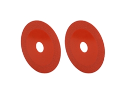 2 Peças Disco De Corte Diamante Lâmina Serra Para Ferramenta Rotatória Esmeril Angular Cerâmica Vidro Vermelho