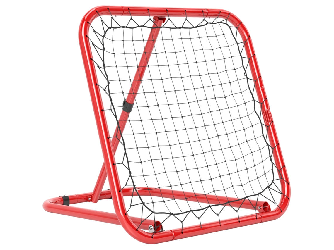 Reboteador Dobrável 63x63cm para Futebol, Basquete e Beisebol, Ajustável e em Metal, Cor Vermelha para Treinos Dirigidos cs