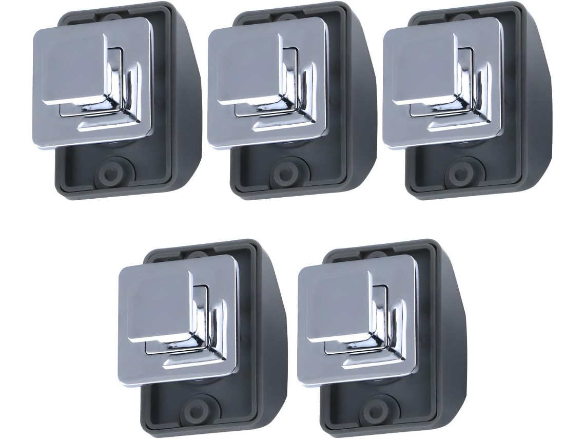 5 Fechos de Botão Metálicos para Trailers, Armários de Barcos, Fácil Operação,s À Corrosão, Fecho de Botão Sem Chave CHABERLU