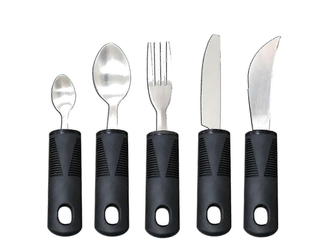 Conjunto De 5 Talheres Com Cabos Extra Largos Para Agarre Fácil