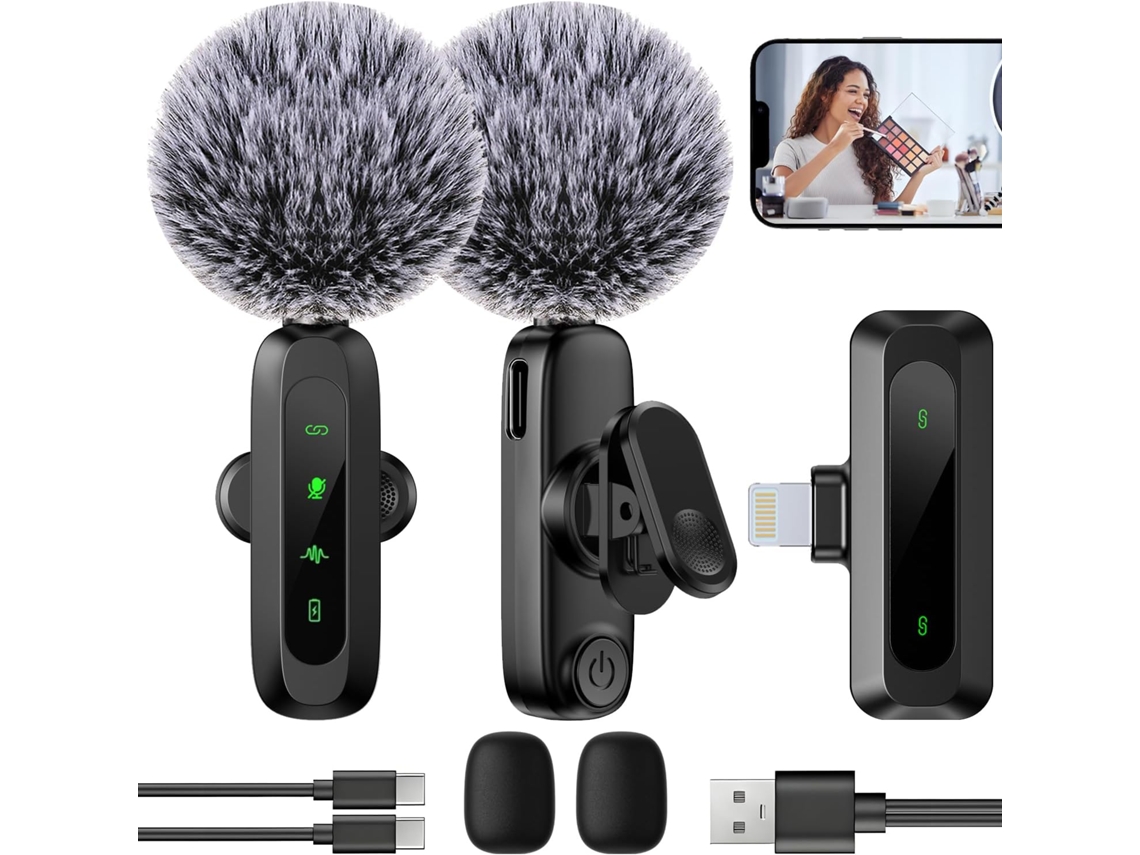 Microfone De Lapela Sem Fio Para Android Para Pc Tiktok Youtube Gravação De Vídeo Vlog Entrevista Transmissão Ao Vivo CUICH