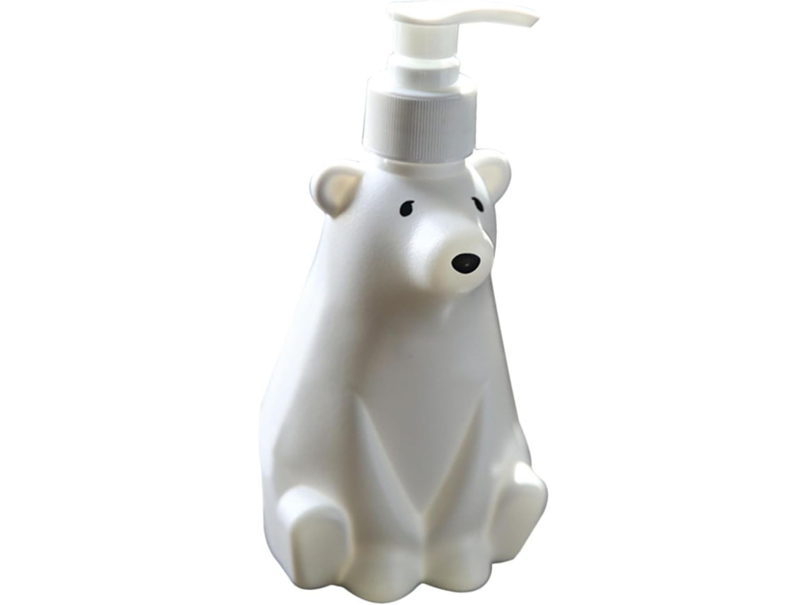 Dispensador De Loção Com Bomba Dosadora Em Plástico Branco, Frasco Portátil De 300ml, Fácil De Usar.