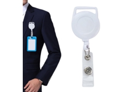 Lurelia Porta-crachá Retrátil Com Clipe Com Cordão Em Metal E Pvc 75 Cm Para Escritório E Escola
