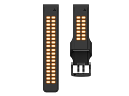 Pulseira de Silicone à Prova D'água para Garmin Fenix 5/6/7/8, 22 mm, Preto e Laranja SIURN