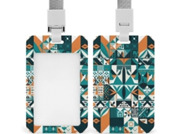 Porta Crachá Com Cordão, Design Laranja, Porta Crachá, Porta Crachá, Capa Protetora de Cartão Vertical
