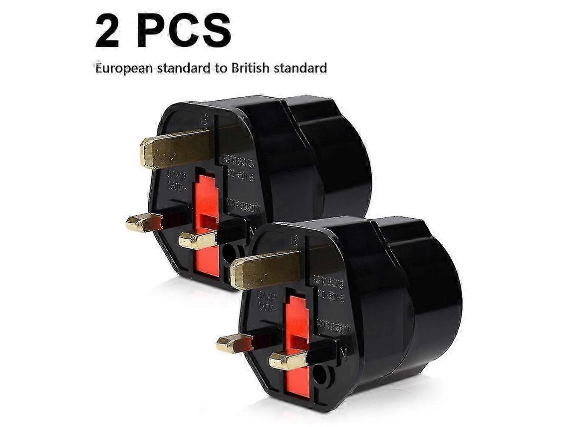 2x Adaptador De Viagem Adaptador Plug Para Inglaterra Travel Plug Power Adapter Eu Para Uk Socket Plugue De Viagem Hengjian