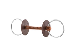 Leatherbastandard Hard Snaffle 7.5 Cm Mordeu Dourado 130 Mmberis