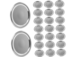 24 Tampas De Vedação Lata 70 Mm Para Frascos Pedreiro Boca Regular, Frasco Metal Multiuso Conservas Domésticas E Armazenamento Garrafas