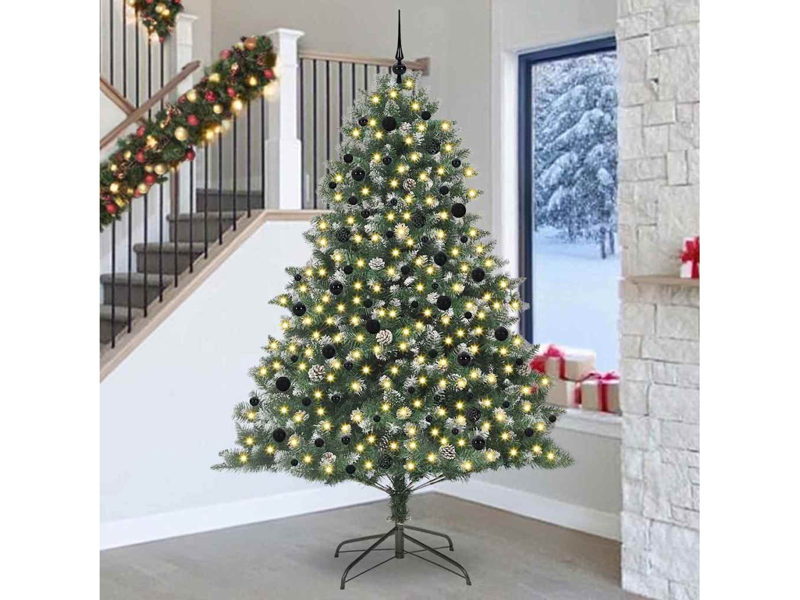 Vidaxl Árvore De Natal Artificial Verde 240 Cm Pvc, Plástico E Aço