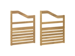 Vidaxl Módulo De Braços 2 Pcs Branco 59 X 4 X 73 Cm