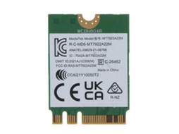 Lurelia Placa Wi-fi M.2 Ngff Mt7922 Wi-fi 6 2400 Mbps 2,4 Ghz Tri Band 2,4/5/6 Ghz Bluetooth 5.2