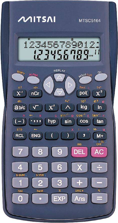 Calculadora Científica MITSAI MTSC5164 Preto (12 dígitos)