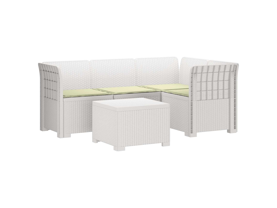 Maison Exclusive - Sofá De Jardim Para 4 Pessoas Com Almofadas Estilo Rattan Pp