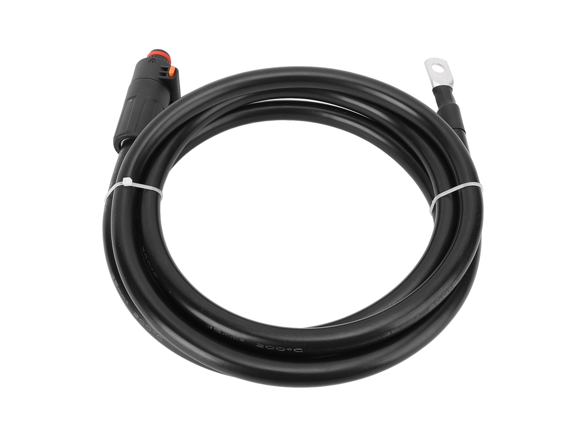 Cabo de bateria preto de 35 mm² com plugue direto e terminal SC35 de 8,2 m