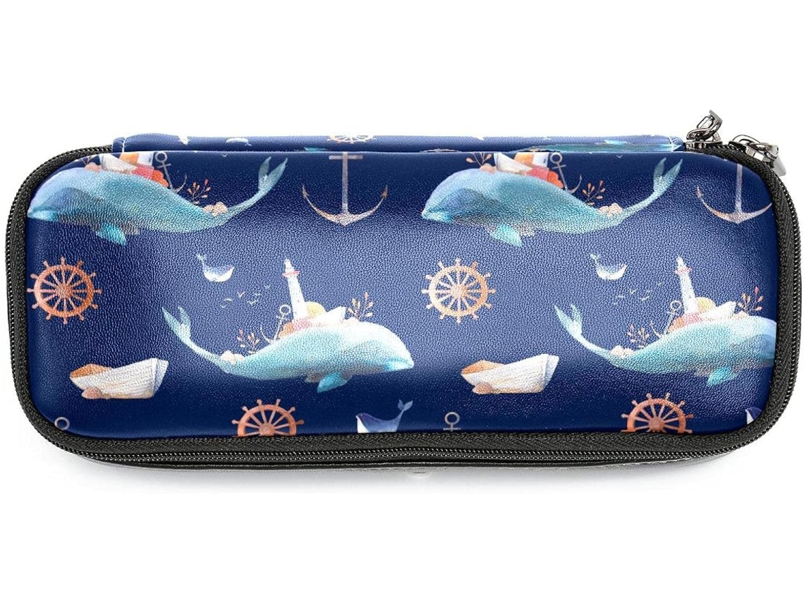 Tenho lápis Aquarela de grande capacidade com estampa de âncora e Baleia, ideais para escola, mesa e adultos.