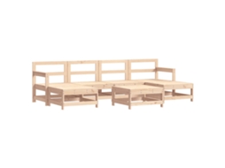 Pcs Conjunto Lounge de Jardim Pinho Maciço MAISON EXCLUSIVE