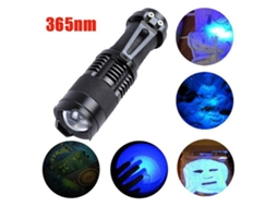 Linterna Led Uv Con Zoom, Luz Ultravioleta Negra De 365 Nm, Batería Aa, Venta Al Por Mayor