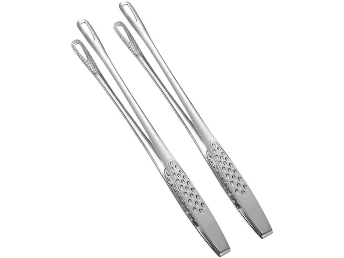 Pinças De Aço Inoxidável Para Churrasco E Antiderrapantes Alimentos, Ideais Para Cozinha, Camping E Para Servir Diversos