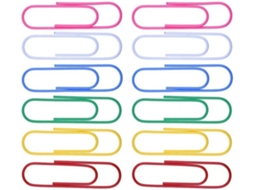 Clips De Papel Grandes, 48x 100mm, Multicoloridos, Ideais Organizar Documentos De Escritório E Escolares