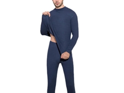 2026 conjunto de Roupas Intimas Térmicas para Homem com Gola Média Alta Cor Solida Mystdiy