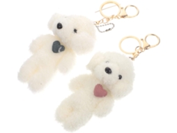 Chaveiro De Pelúcia Com Design Cachorrinho Fofo Para Mochila, 2 Peças