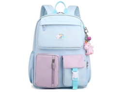 Mochilas Azuis Para Estudantes, Para Escola, Viagens Ou Trabalho, Com Um Compartimento Grande.