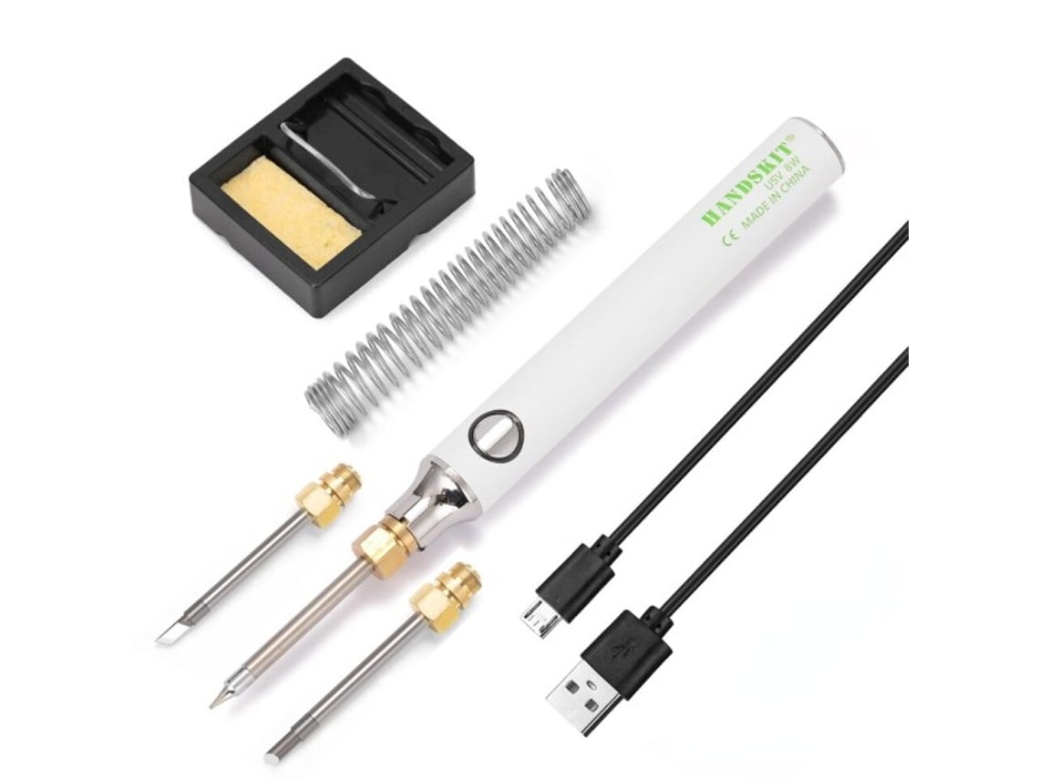 Kit De Ferro De Solda Elétrico Usb Com Carga Rápida Mini Brilvibera