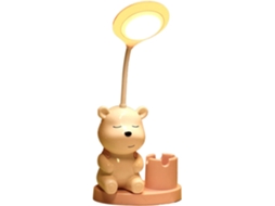 Luminária de mesa Marhynchus, luminária de mesa LED com carregador USB e suporte para canetas Apontador, ideal para