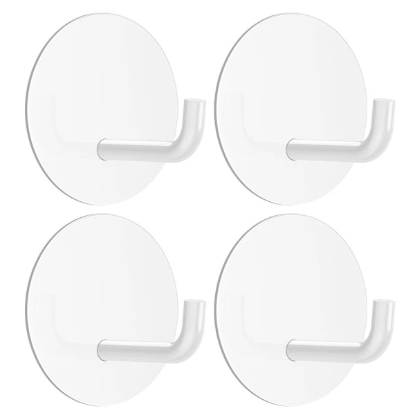 Conjunto de 4 Ganchos Autoadesivos para Parede, Ideais para Pendurar Toalhas BRILVIBERA