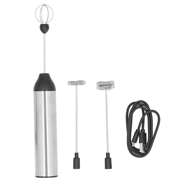 Espumador De Leite Elétrico Recarregável Via Usb, Portátil E Ajustável, Para Uso Doméstico Na Cozinha.