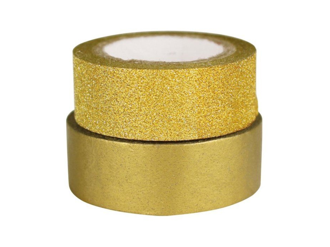 Fita Adesiva, 2 Peças, Mégacréa Artesanato, Brilho Dourado E Fita Adesiva Dourada Uniforme ()
