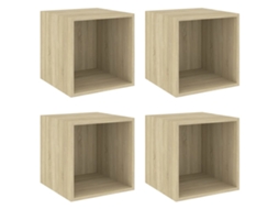 Wall Cabinet, Wall Cabinets Vidaxl Marrom Madeira Processada (n/a)
