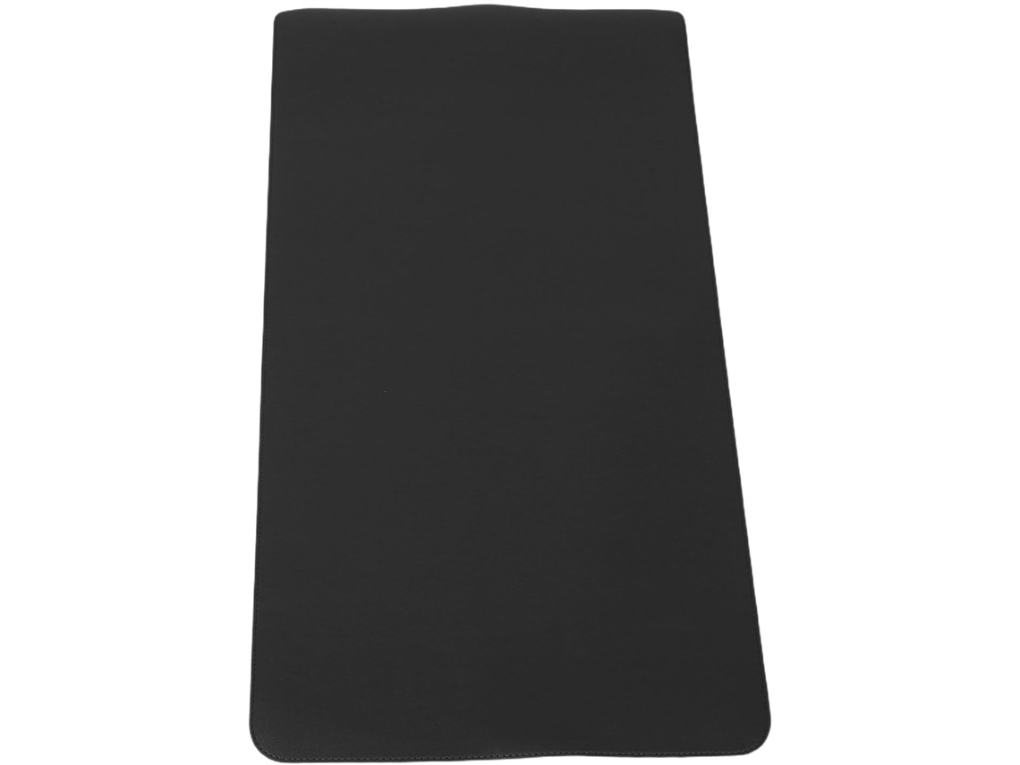 Mousepad Grande Em Couro Pu Preto, Impermeável E Fácil De Limpar.