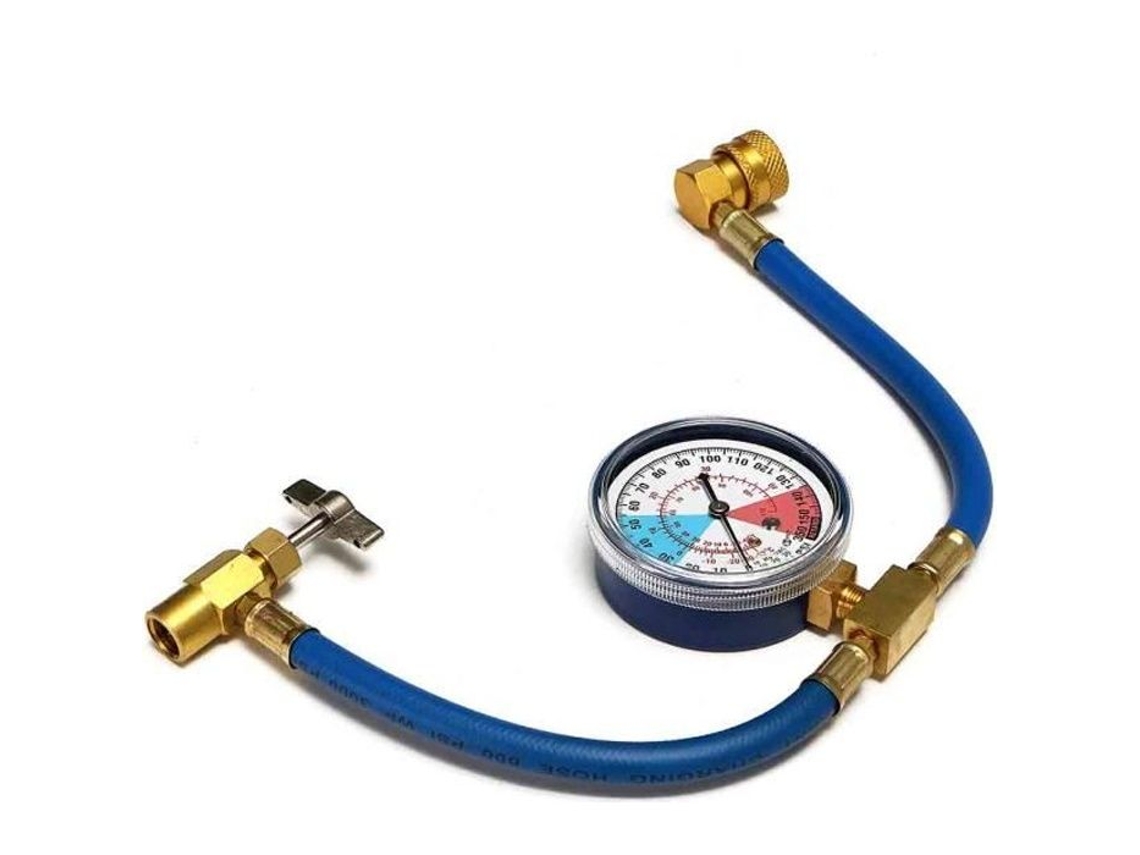 Mangueira de recarga de ar condicionado R134a M14 - Azul - 72mm - Metal - Ar condicionado - 1/2 (15x21) S/MARCA