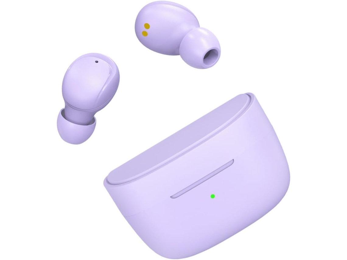 Fones De Sem Fio Tws Com Leves E Para Som Hi-fi Por Toque. Cor Roxa